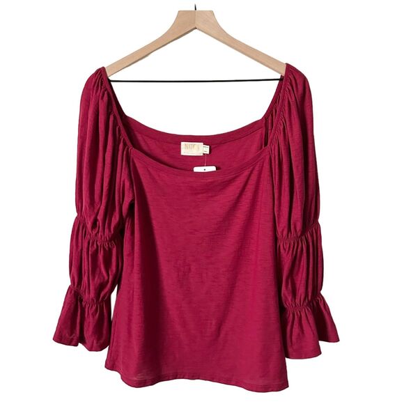 NEW Nation LTD Evereve Hilary Romance Tee in Heartbreaker Pink Size Large - Picture 2 of 7